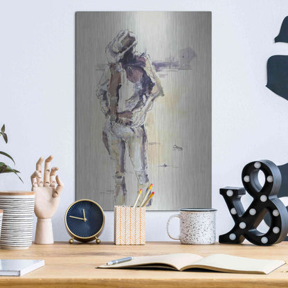 Luxe Metal Art 'Sketch' by Oscar Alvarez Pardo, Metal Wall Art,12x16