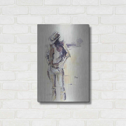 Luxe Metal Art 'Sketch' by Oscar Alvarez Pardo, Metal Wall Art,16x24