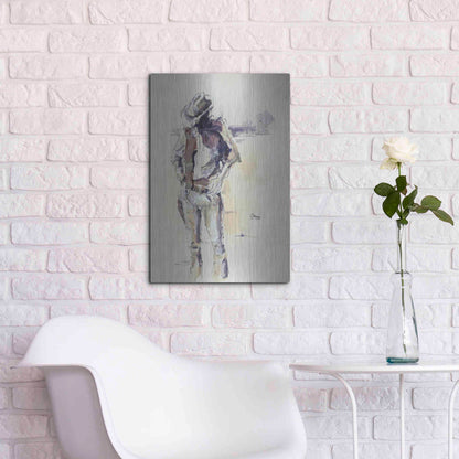 Luxe Metal Art 'Sketch' by Oscar Alvarez Pardo, Metal Wall Art,16x24