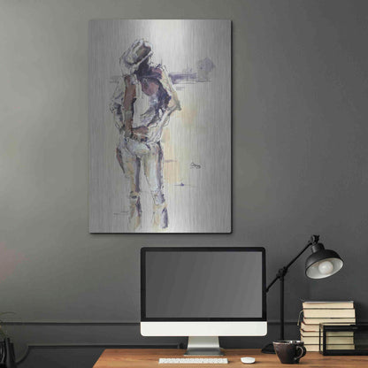 Luxe Metal Art 'Sketch' by Oscar Alvarez Pardo, Metal Wall Art,24x36
