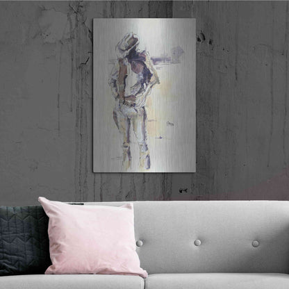 Luxe Metal Art 'Sketch' by Oscar Alvarez Pardo, Metal Wall Art,24x36