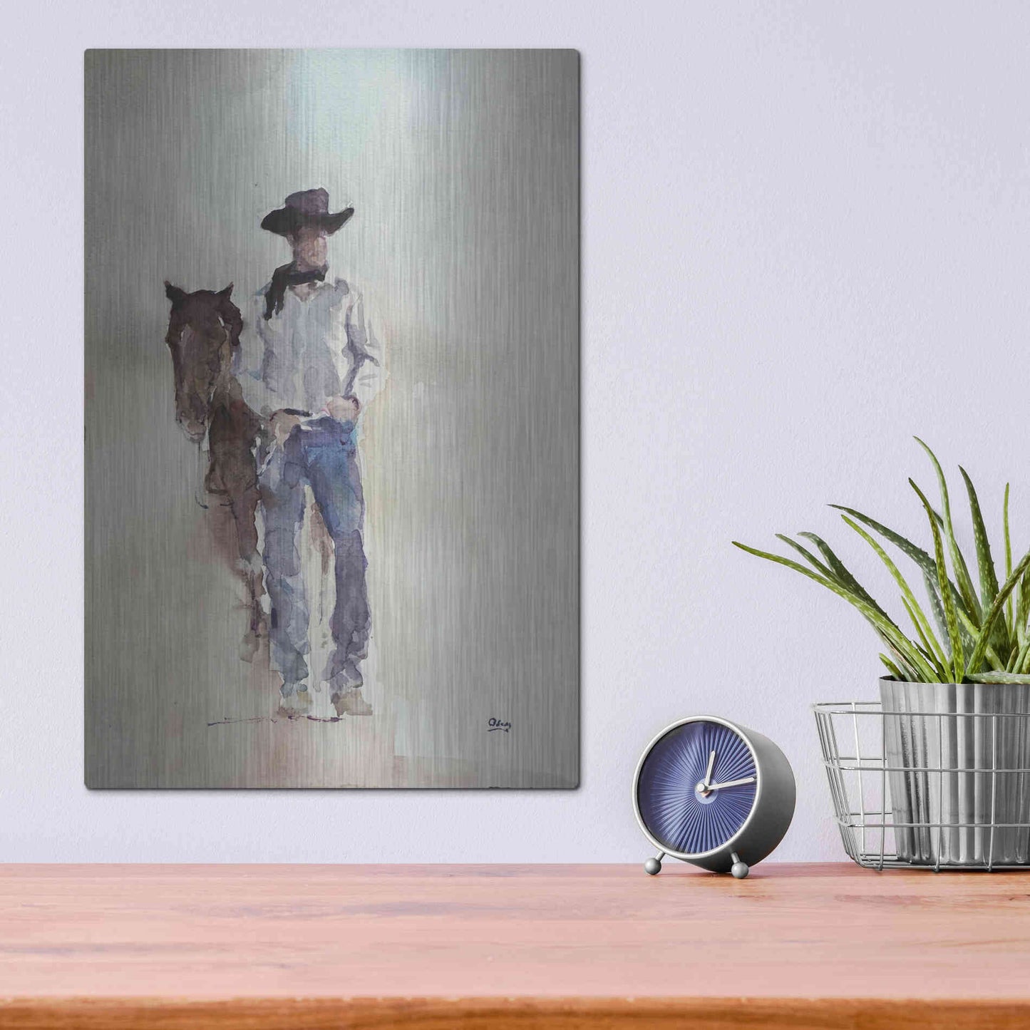 Luxe Metal Art 'Lucid' by Oscar Alvarez Pardo, Metal Wall Art,12x16