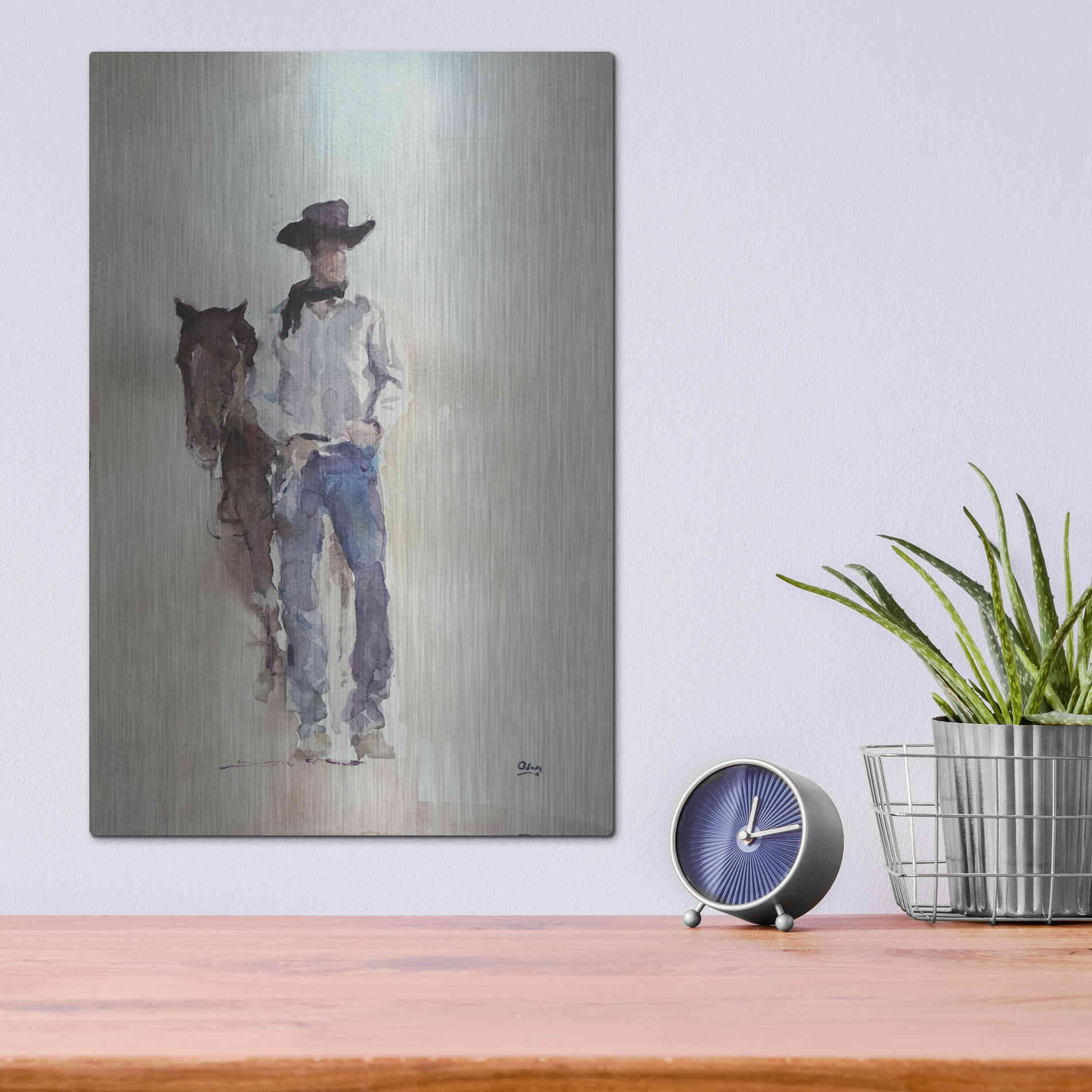 Luxe Metal Art 'Lucid' by Oscar Alvarez Pardo, Metal Wall Art,12x16