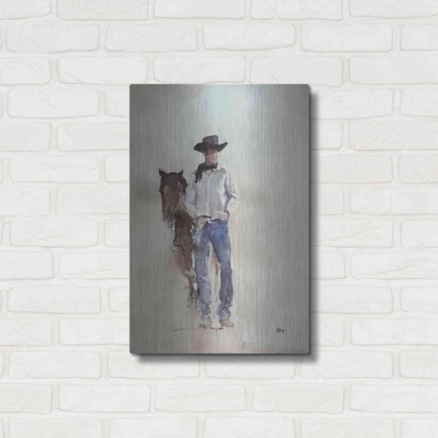 Luxe Metal Art 'Lucid' by Oscar Alvarez Pardo, Metal Wall Art,16x24