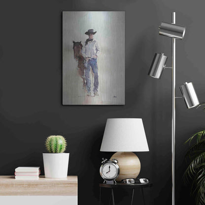 Luxe Metal Art 'Lucid' by Oscar Alvarez Pardo, Metal Wall Art,16x24