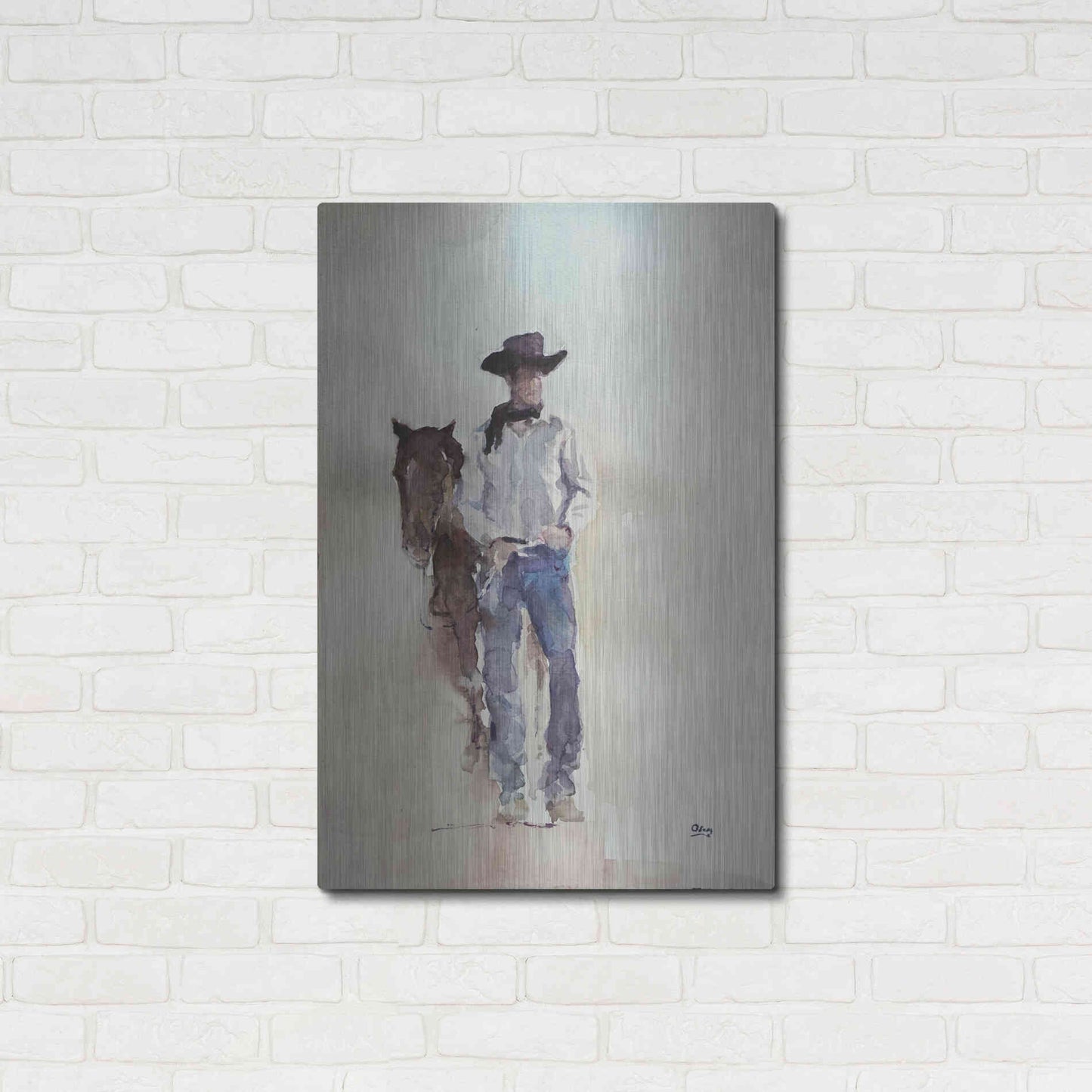 Luxe Metal Art 'Lucid' by Oscar Alvarez Pardo, Metal Wall Art,24x36