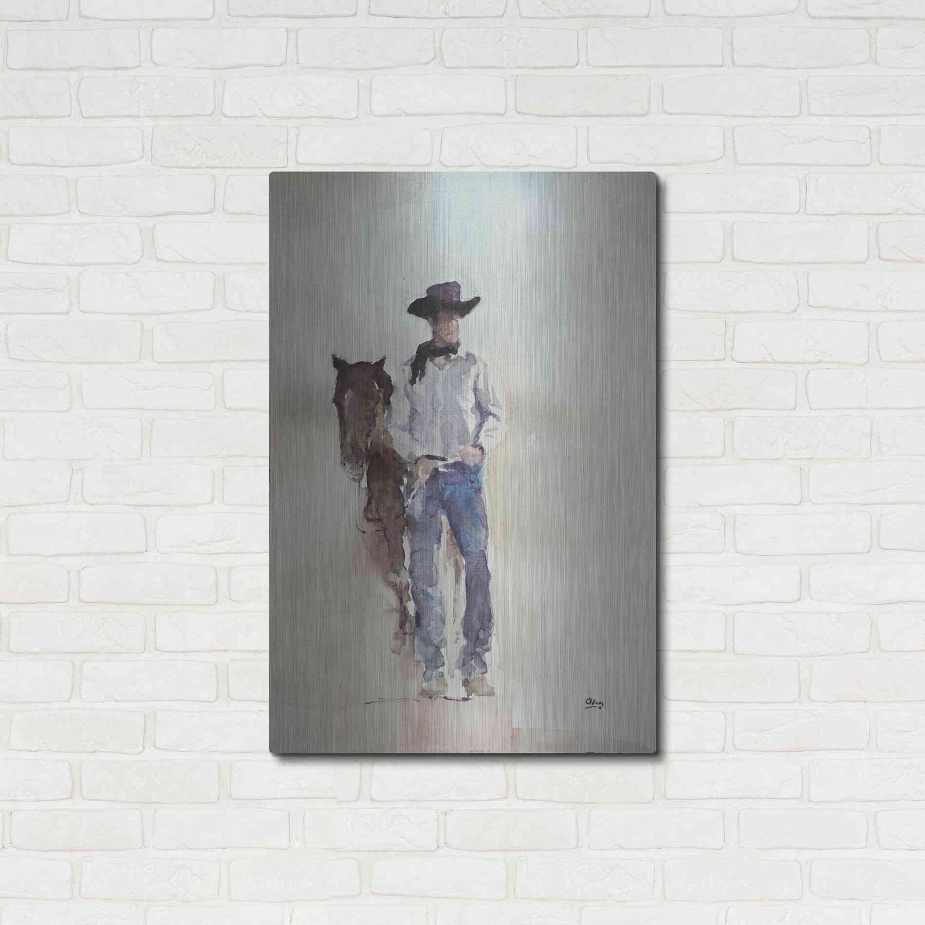 Luxe Metal Art 'Lucid' by Oscar Alvarez Pardo, Metal Wall Art,24x36