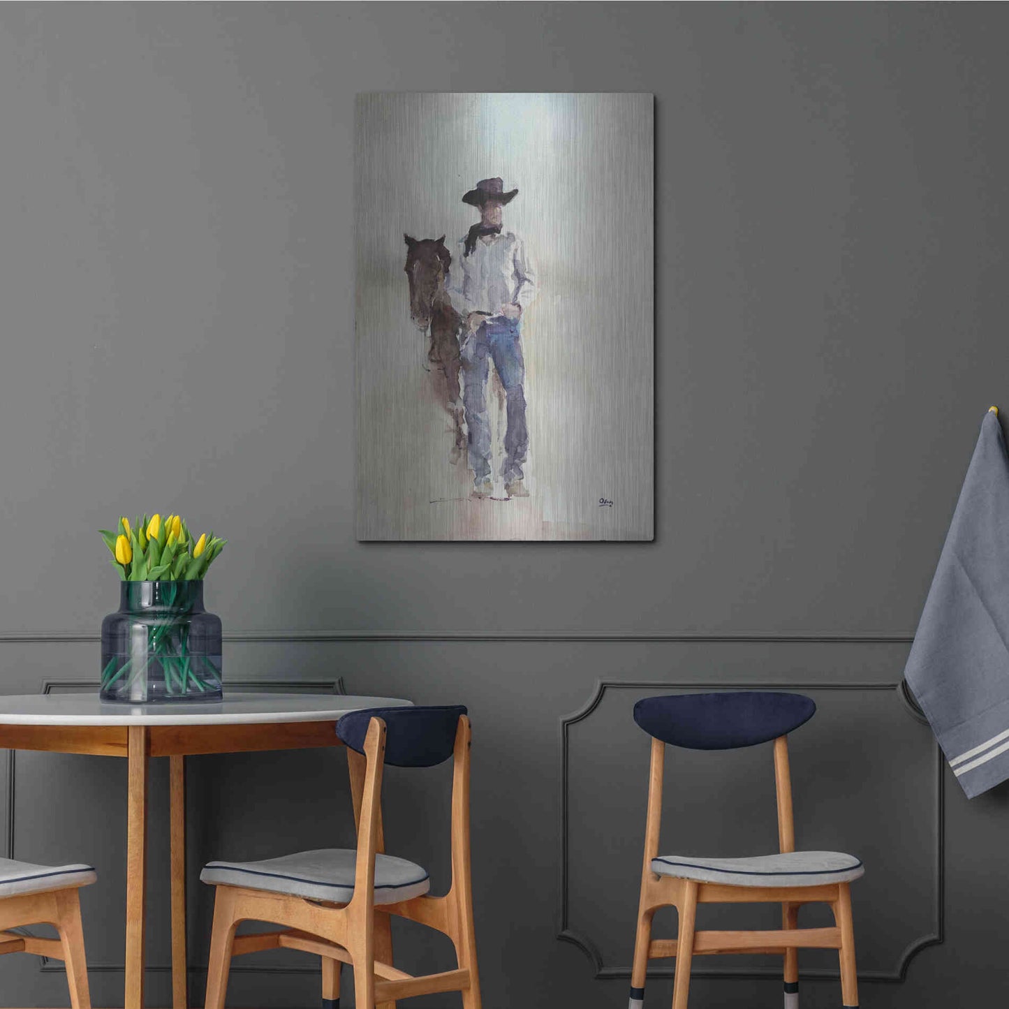 Luxe Metal Art 'Lucid' by Oscar Alvarez Pardo, Metal Wall Art,24x36