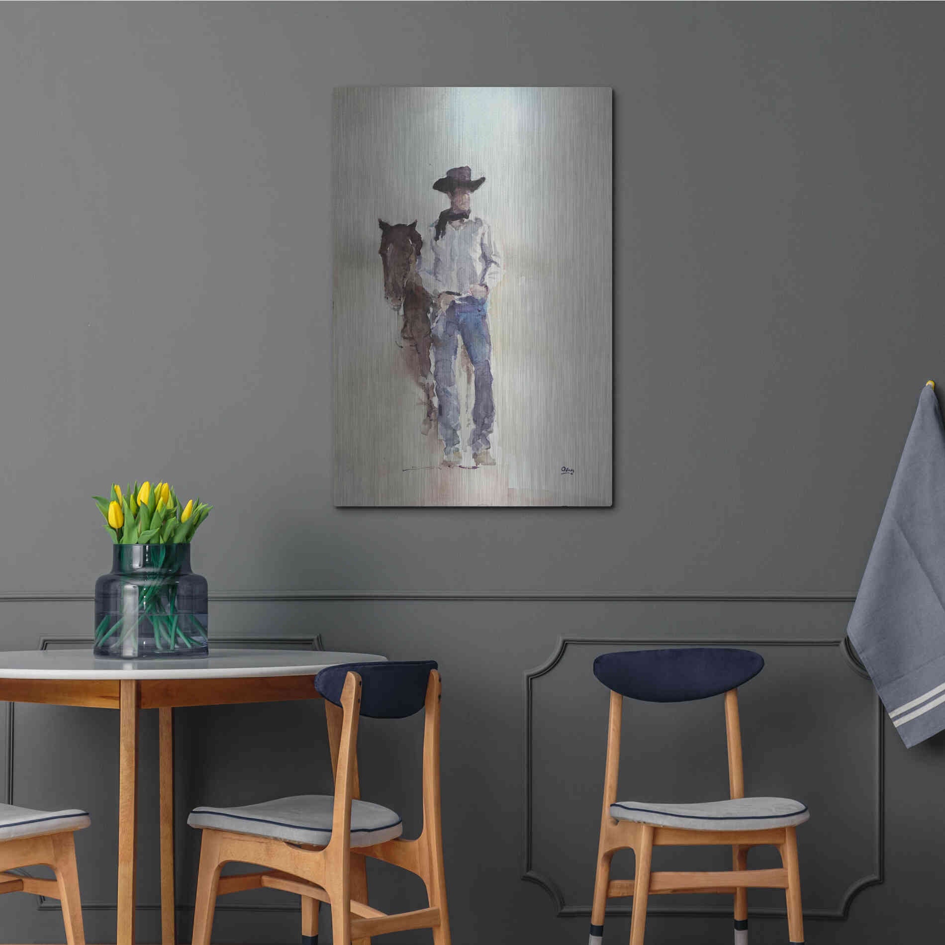 Luxe Metal Art 'Lucid' by Oscar Alvarez Pardo, Metal Wall Art,24x36