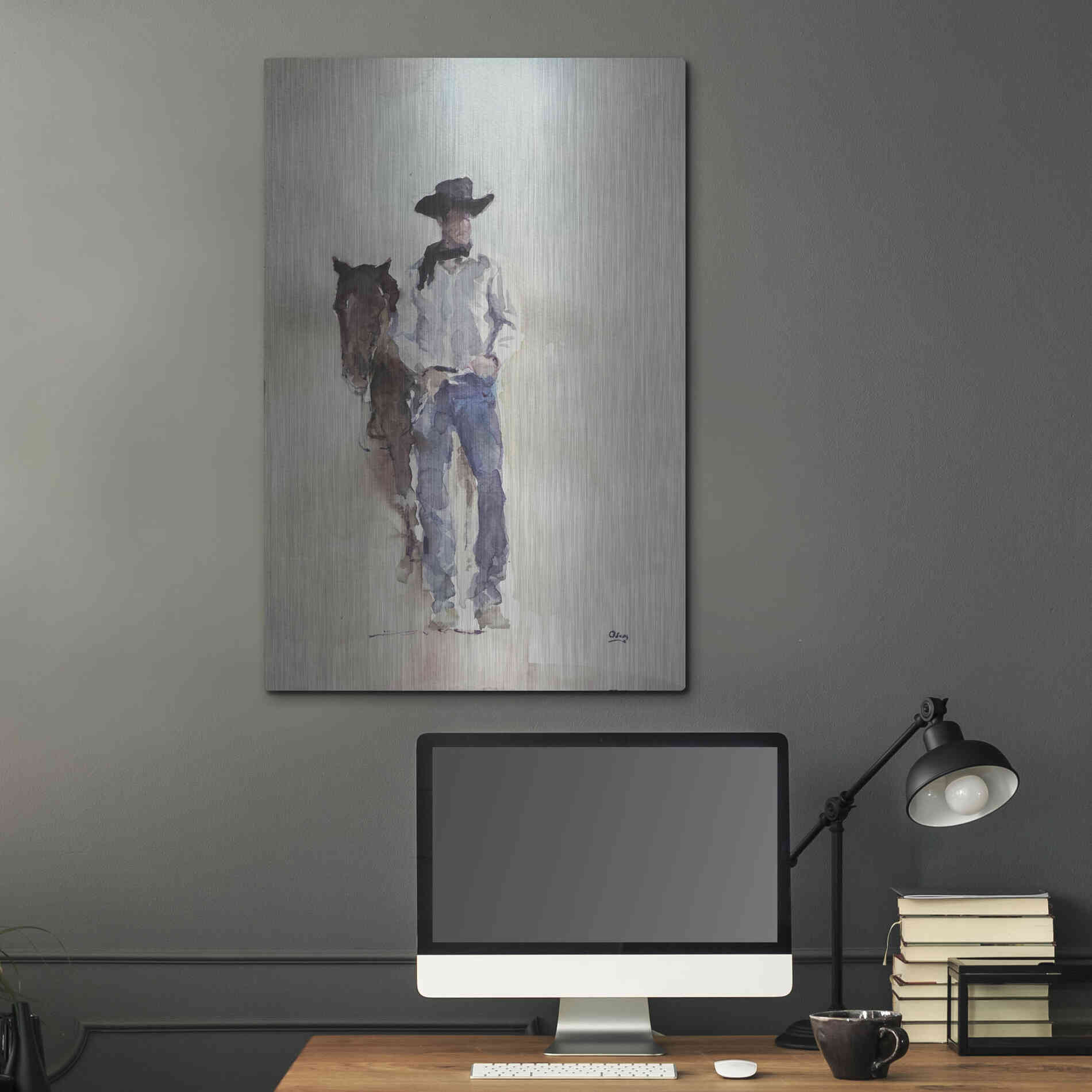 Luxe Metal Art 'Lucid' by Oscar Alvarez Pardo, Metal Wall Art,24x36