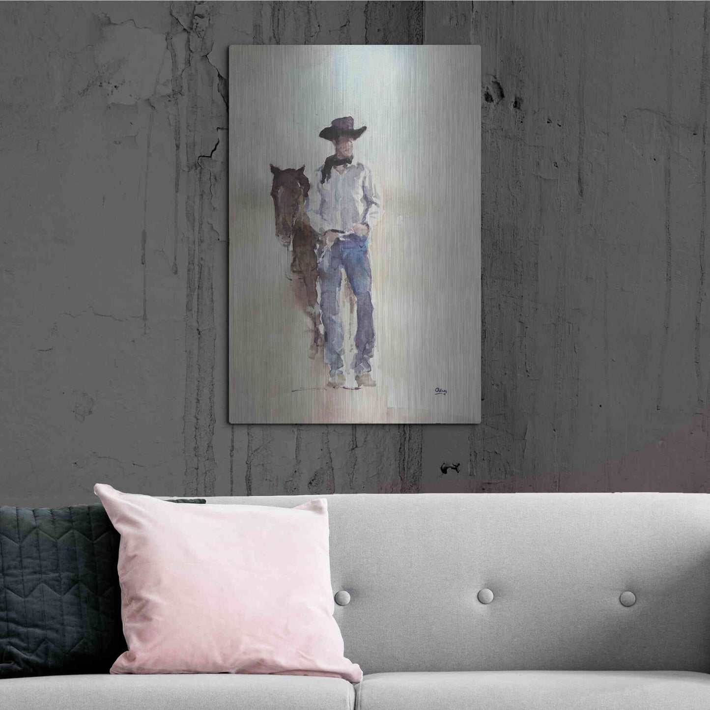 Luxe Metal Art 'Lucid' by Oscar Alvarez Pardo, Metal Wall Art,24x36
