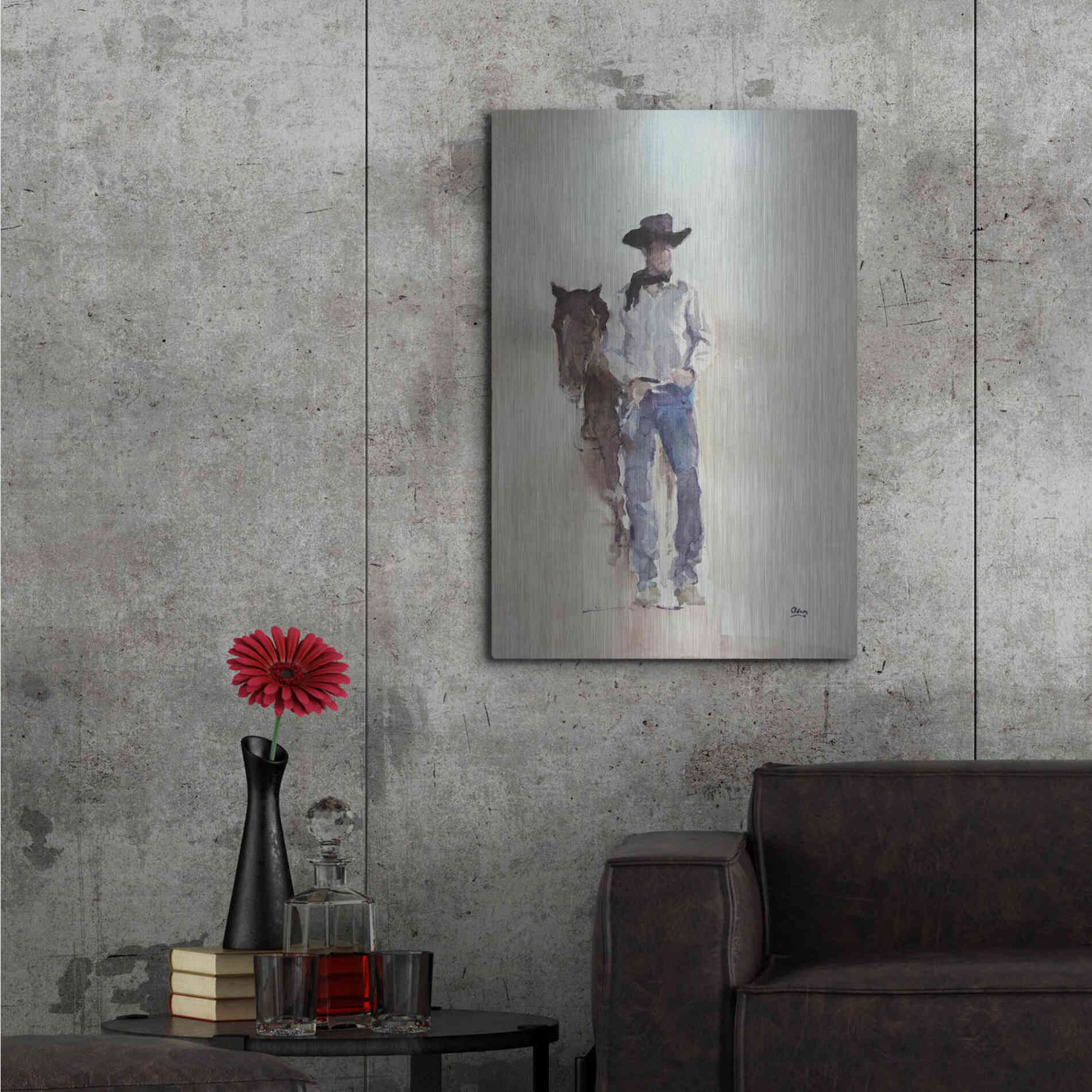 Luxe Metal Art 'Lucid' by Oscar Alvarez Pardo, Metal Wall Art,24x36