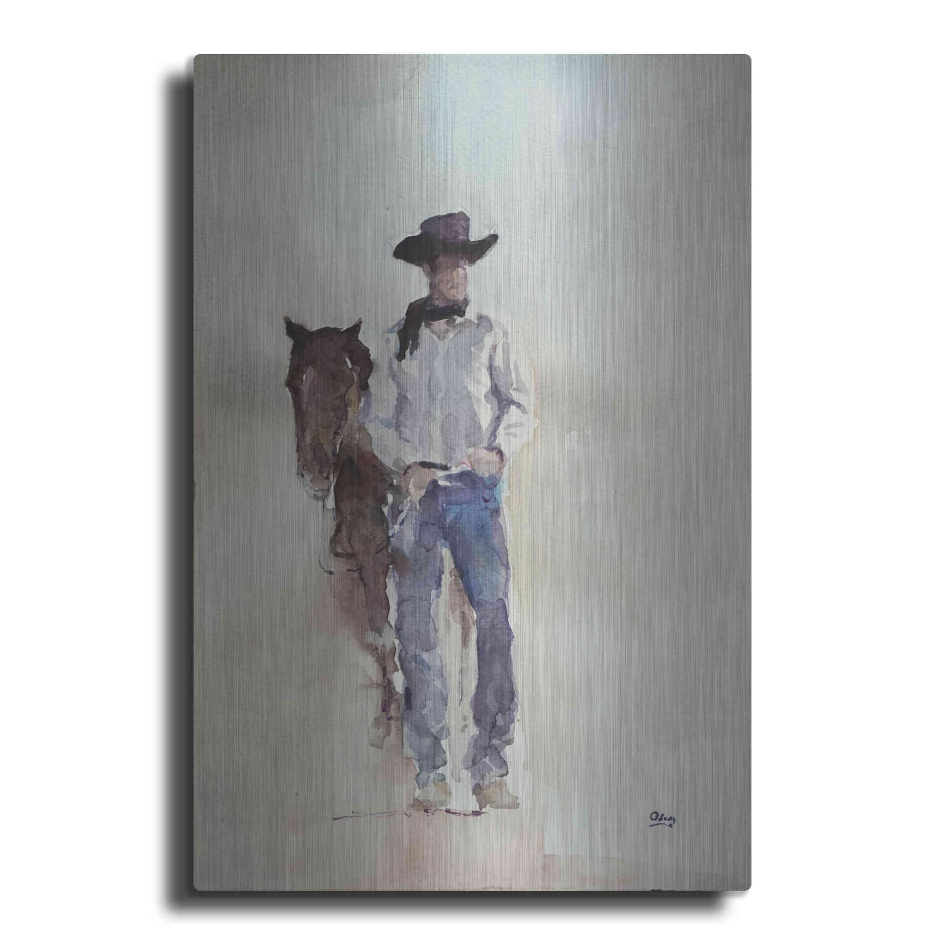 Luxe Metal Art 'Lucid' by Oscar Alvarez Pardo, Metal Wall Art