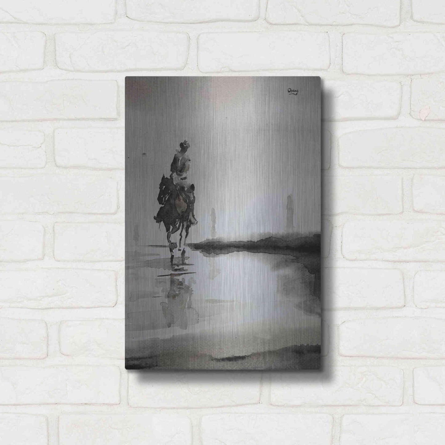 Luxe Metal Art 'Daze' by Oscar Alvarez Pardo, Metal Wall Art,12x16