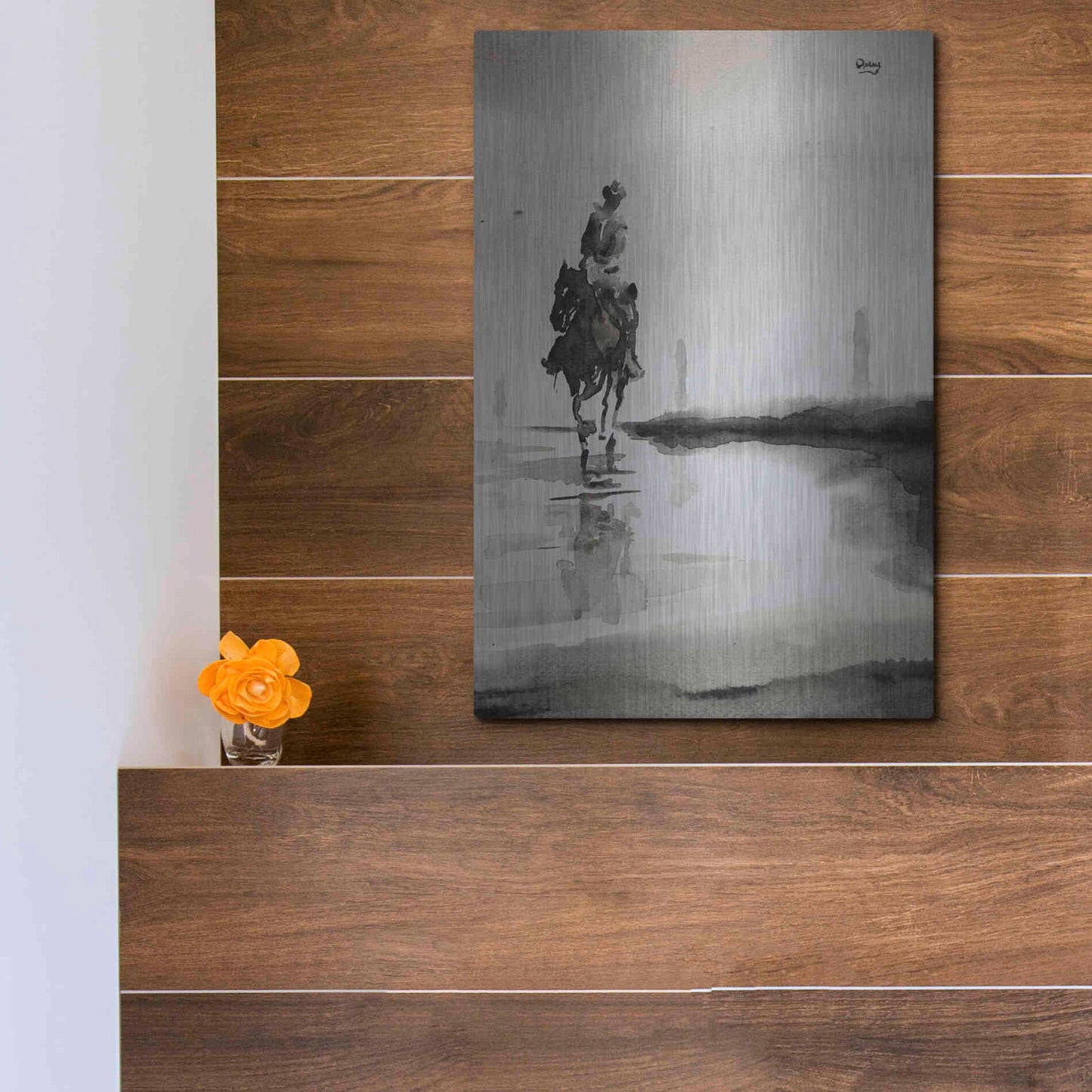 Luxe Metal Art 'Daze' by Oscar Alvarez Pardo, Metal Wall Art,12x16