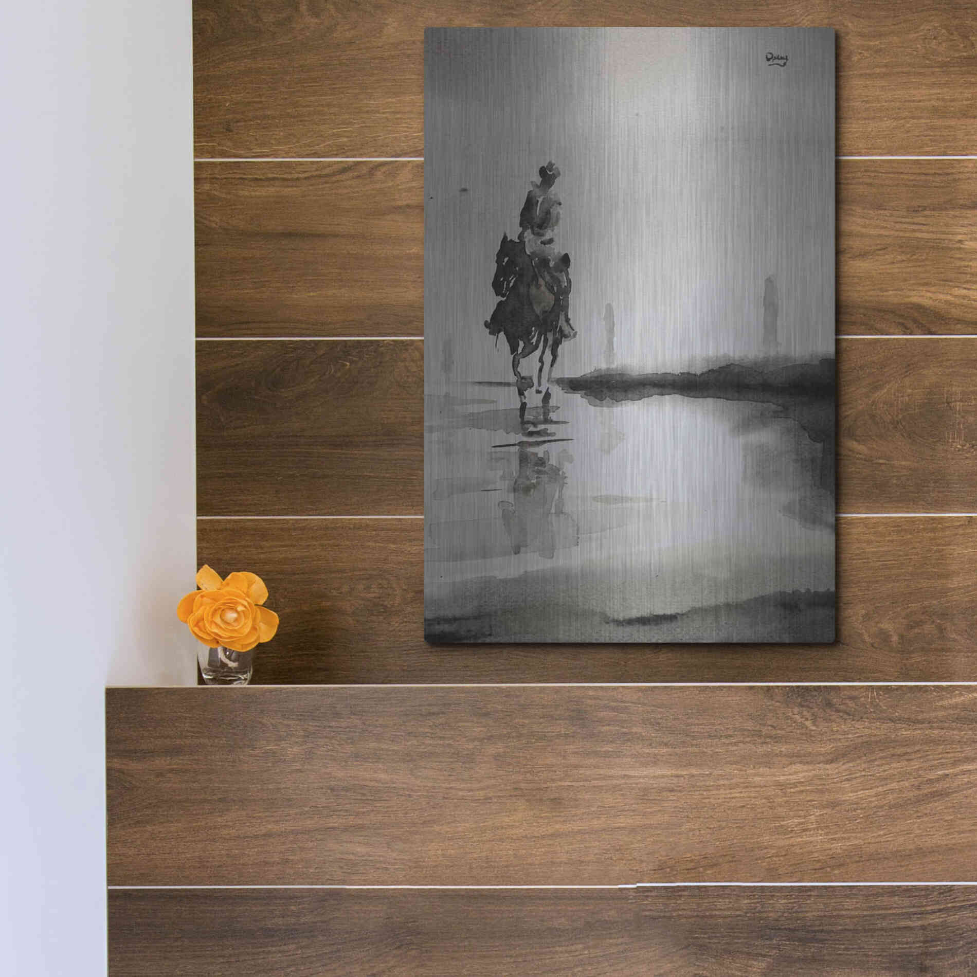 Luxe Metal Art 'Daze' by Oscar Alvarez Pardo, Metal Wall Art,12x16