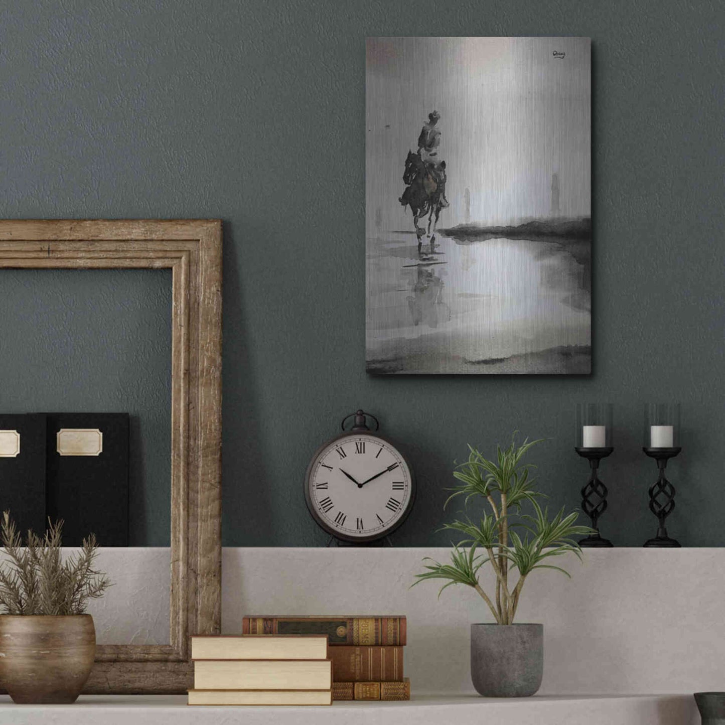 Luxe Metal Art 'Daze' by Oscar Alvarez Pardo, Metal Wall Art,12x16