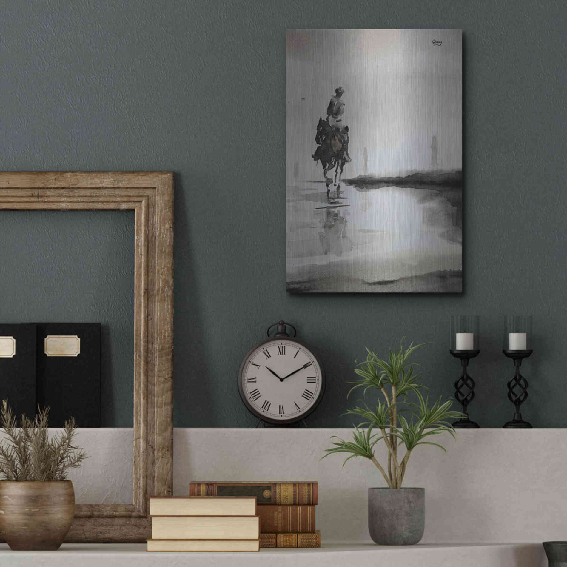 Luxe Metal Art 'Daze' by Oscar Alvarez Pardo, Metal Wall Art,12x16