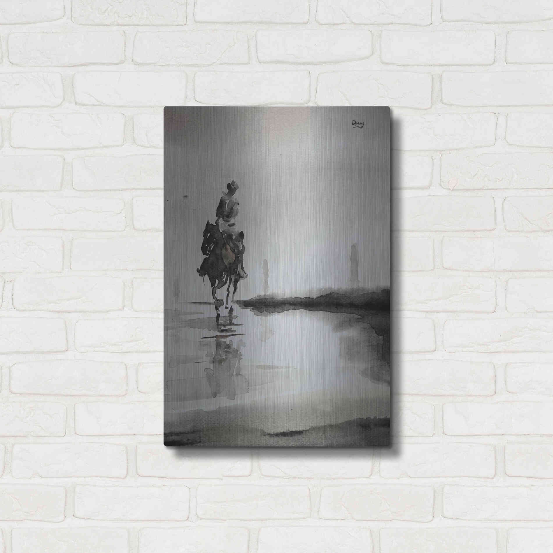 Luxe Metal Art 'Daze' by Oscar Alvarez Pardo, Metal Wall Art,16x24