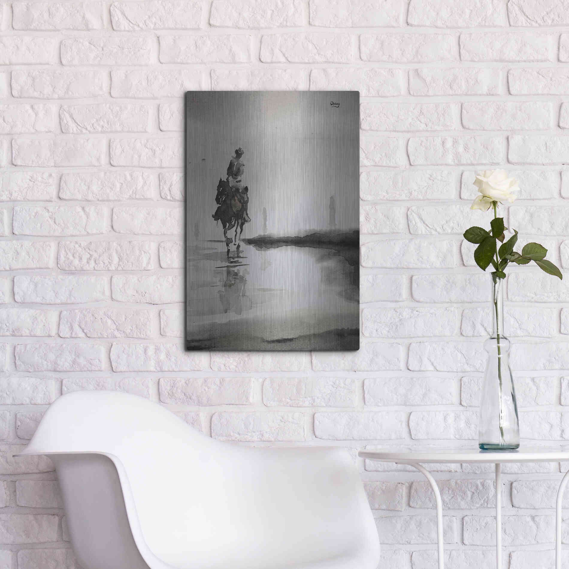 Luxe Metal Art 'Daze' by Oscar Alvarez Pardo, Metal Wall Art,16x24