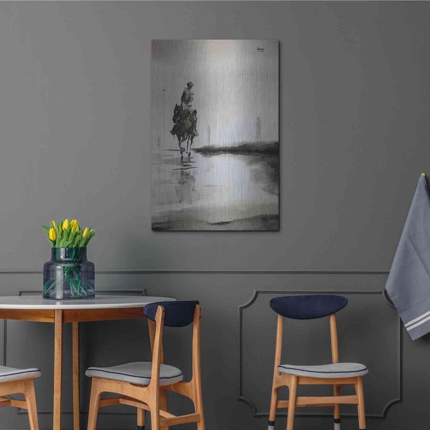 Luxe Metal Art 'Daze' by Oscar Alvarez Pardo, Metal Wall Art,24x36