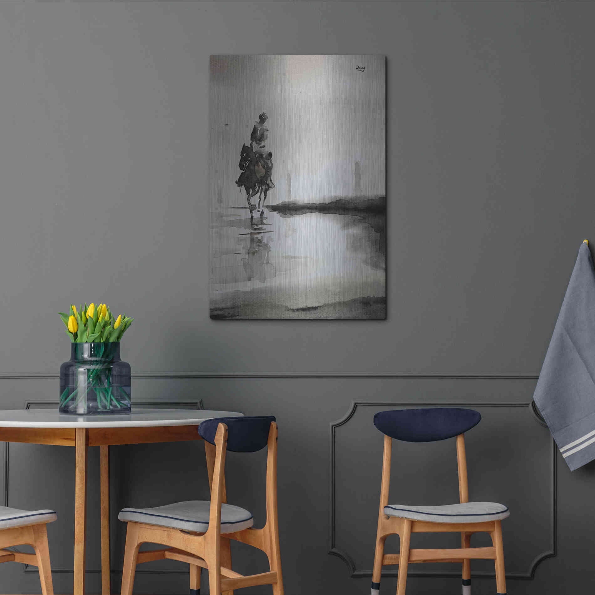 Luxe Metal Art 'Daze' by Oscar Alvarez Pardo, Metal Wall Art,24x36