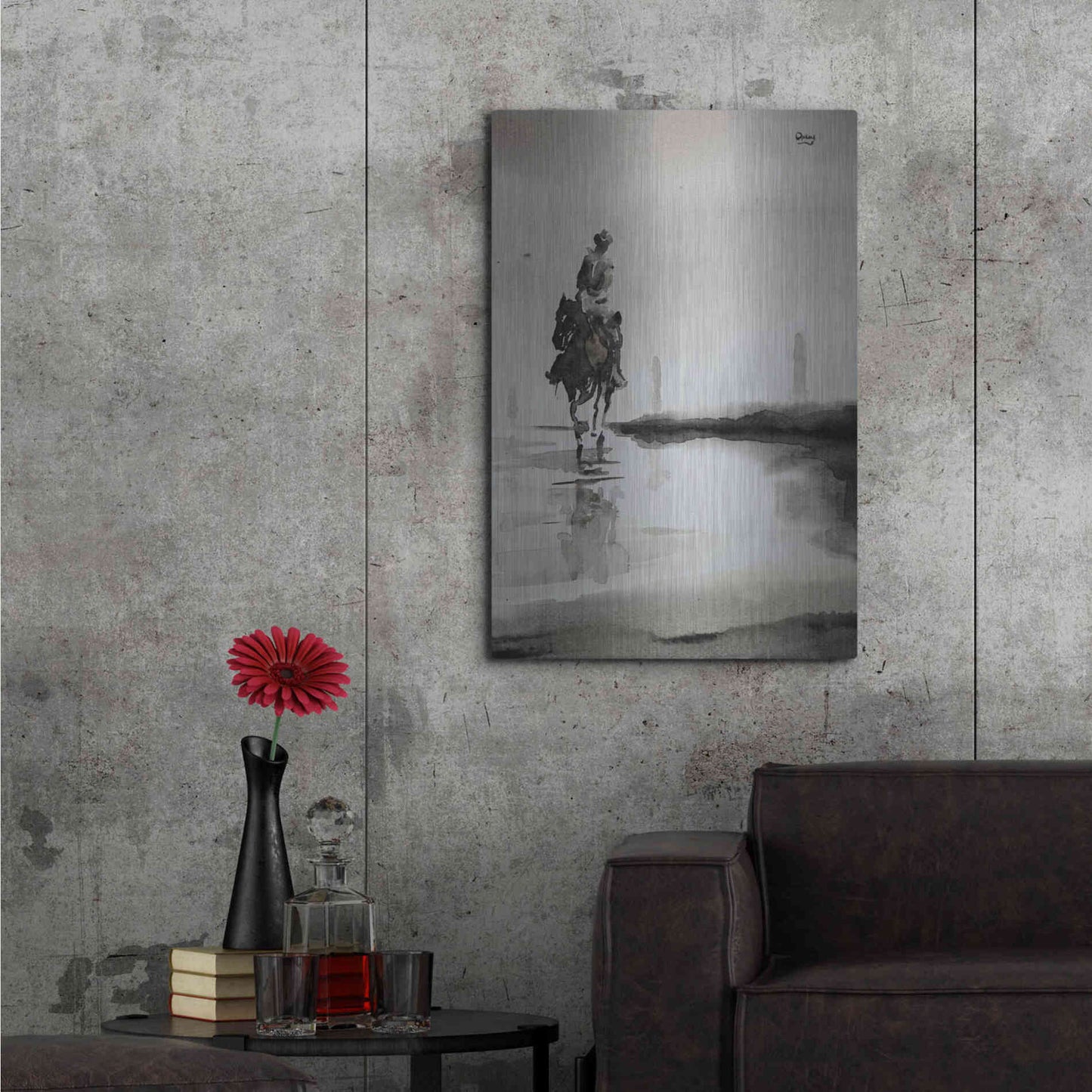 Luxe Metal Art 'Daze' by Oscar Alvarez Pardo, Metal Wall Art,24x36