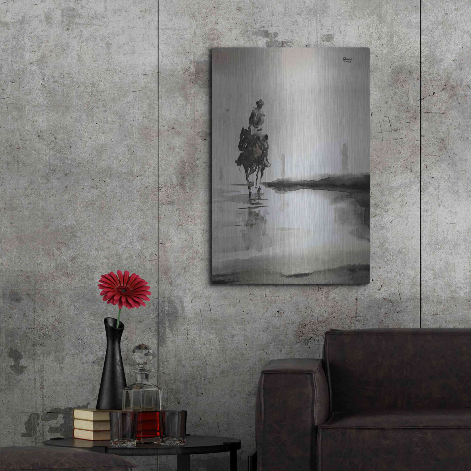 Luxe Metal Art 'Daze' by Oscar Alvarez Pardo, Metal Wall Art,24x36