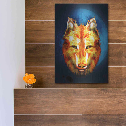 Luxe Metal Art 'Lone Wolf' by Michael StewArt, Metal Wall Art,12x16