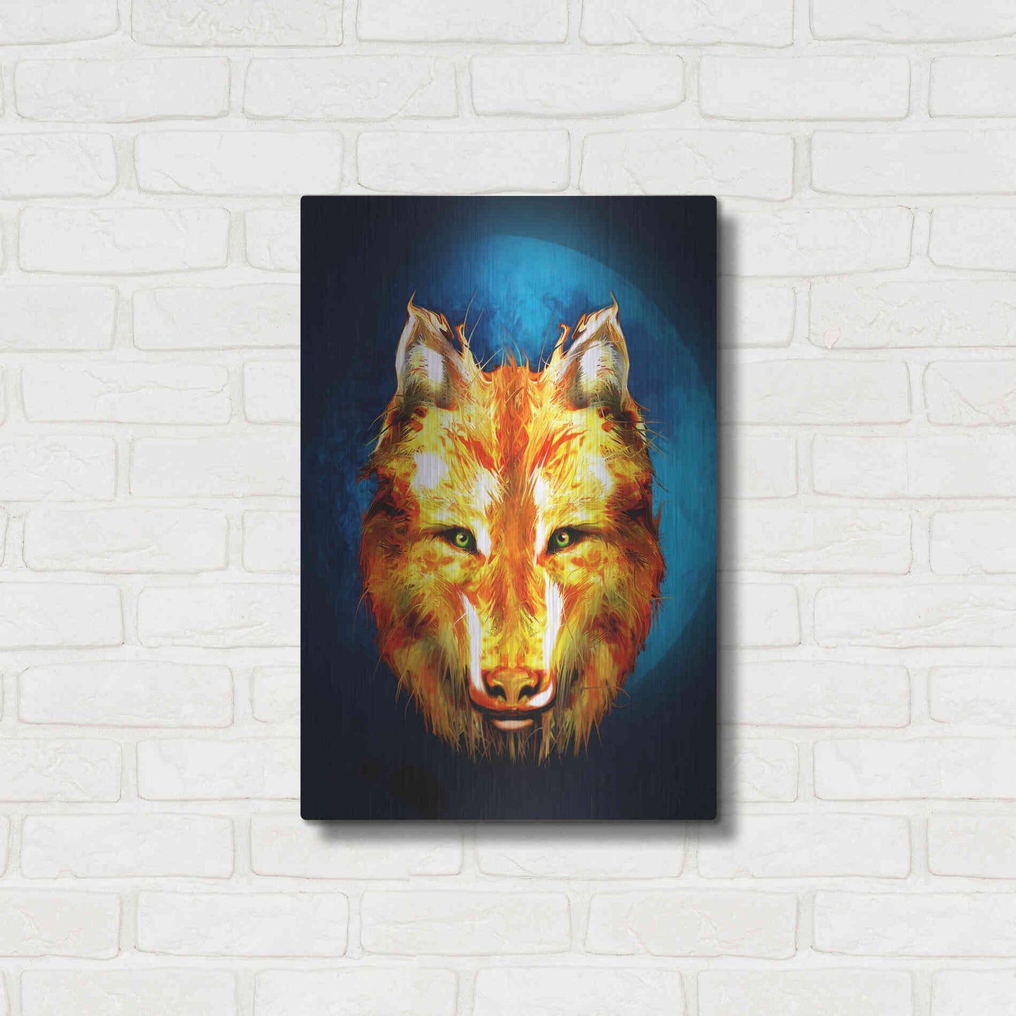 Luxe Metal Art 'Lone Wolf' by Michael StewArt, Metal Wall Art,16x24