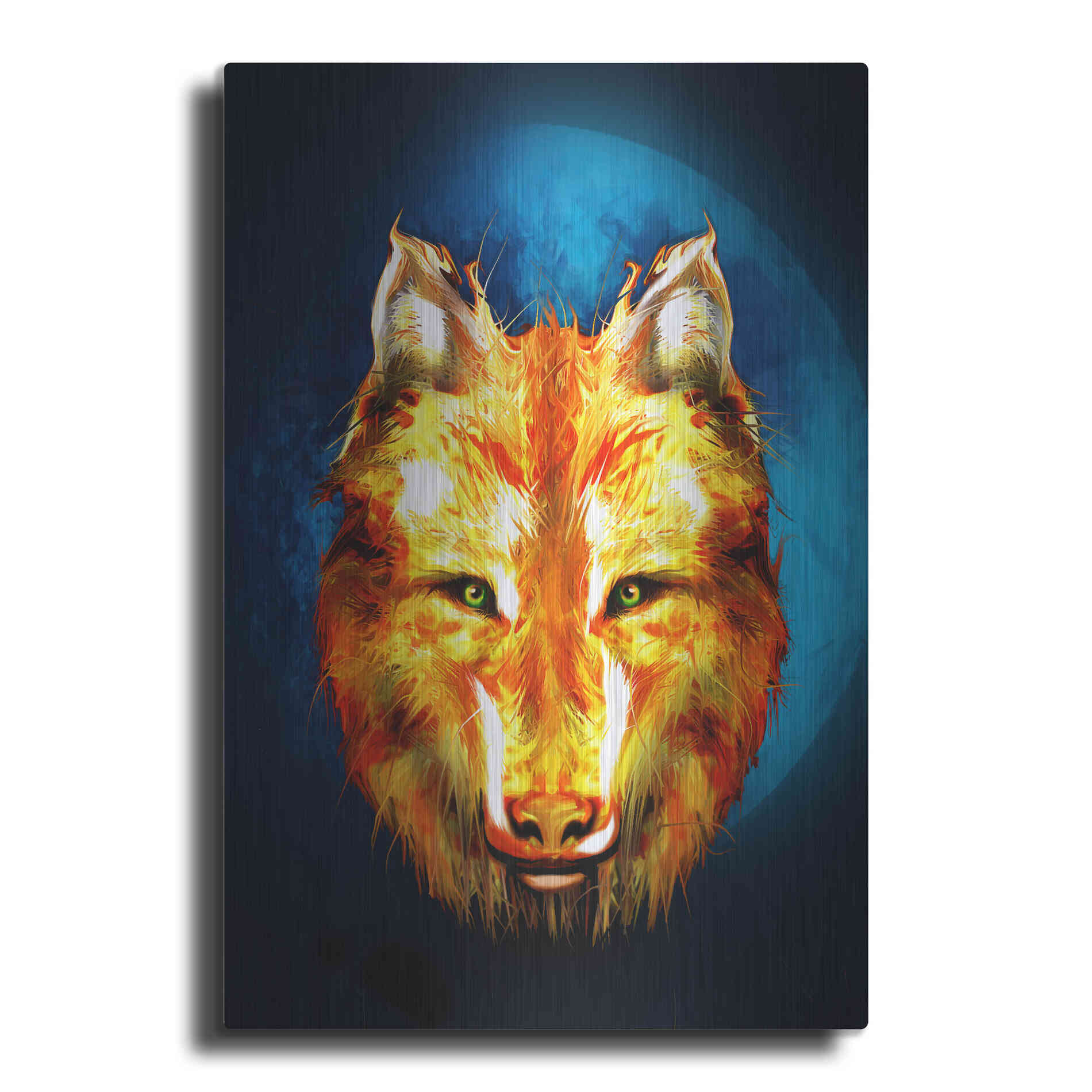 Luxe Metal Art 'Lone Wolf' by Michael StewArt, Metal Wall Art