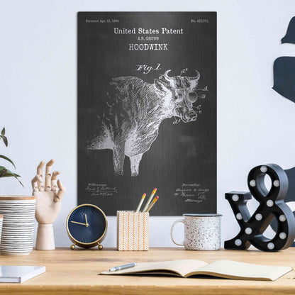 Luxe Metal Art 'Hoodwink Blueprint Patent Chalkboard' Metal Wall Art,12x16