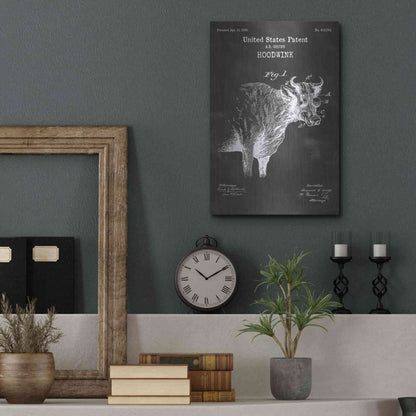 Luxe Metal Art 'Hoodwink Blueprint Patent Chalkboard' Metal Wall Art,12x16