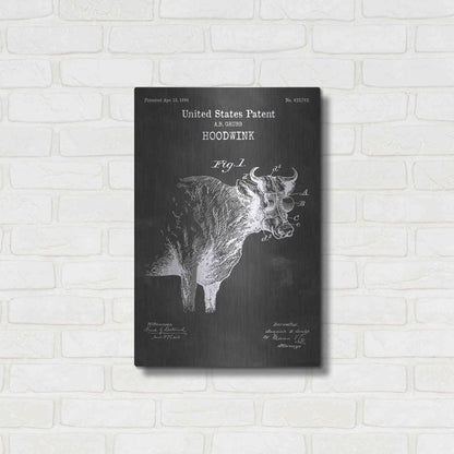 Luxe Metal Art 'Hoodwink Blueprint Patent Chalkboard' Metal Wall Art,16x24