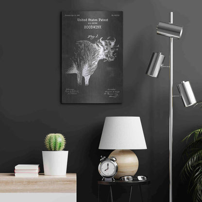 Luxe Metal Art 'Hoodwink Blueprint Patent Chalkboard' Metal Wall Art,16x24