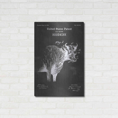 Luxe Metal Art 'Hoodwink Blueprint Patent Chalkboard' Metal Wall Art,24x36