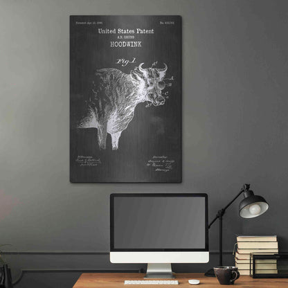 Luxe Metal Art 'Hoodwink Blueprint Patent Chalkboard' Metal Wall Art,24x36