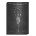 Luxe Metal Art 'Incandescent Lamp Blueprint Patent Chalkboard' Metal Wall Art