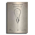 Luxe Metal Art 'Incandescent Lamp Blueprint Patent Parchment' Metal Wall Art