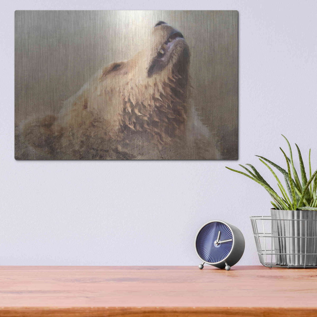 Luxe Metal Art 'Big Bear 1' by Karen Smith, Metal Wall Art,16x12