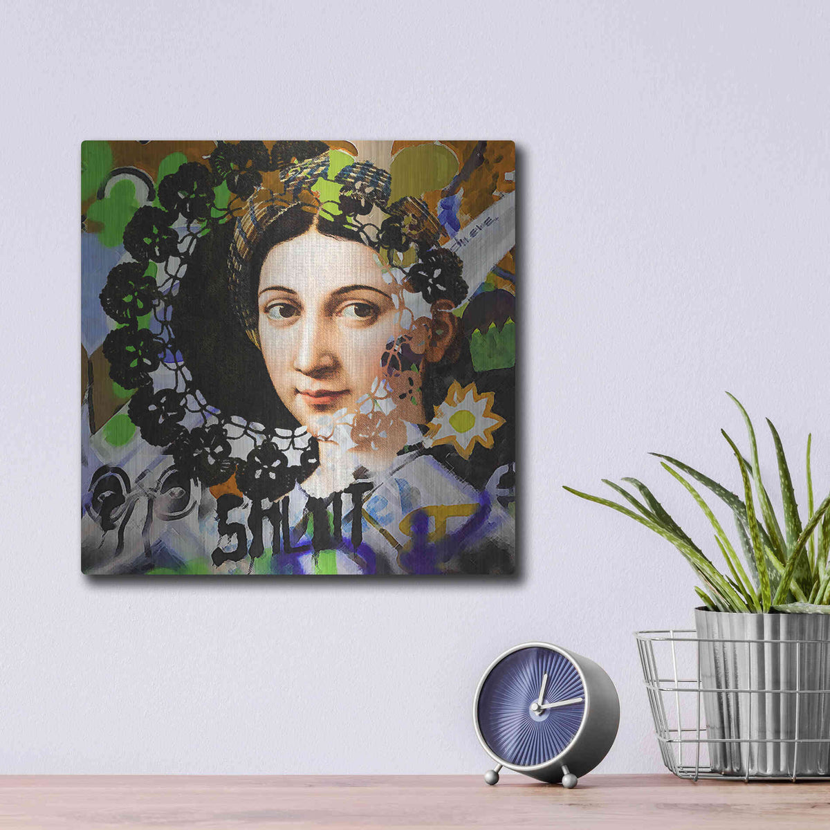 Luxe Metal Art 'Classic Graffiti 3' by Karen Smith, Metal Wall Art,12x12