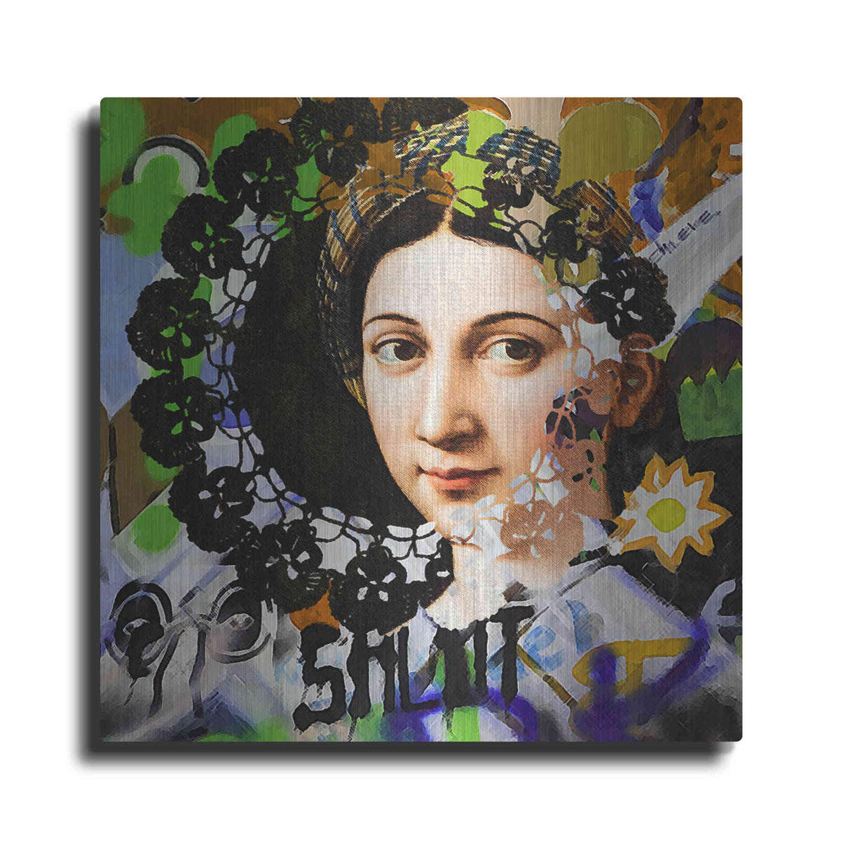 Luxe Metal Art 'Classic Graffiti 3' by Karen Smith, Metal Wall Art