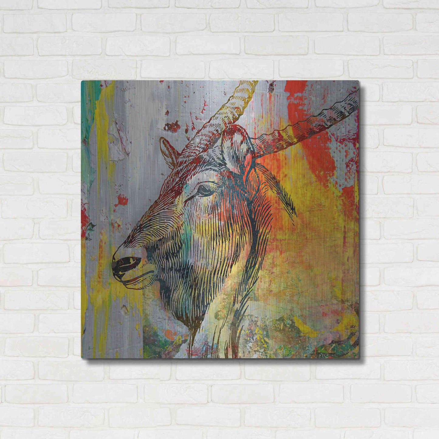 Luxe Metal Art 'Arty Beast 1' by Karen Smith, Metal Wall Art,36x36