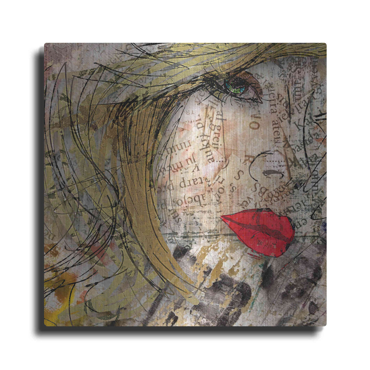 Luxe Metal Art 'Ladylips' by Karen Smith, Metal Wall Art