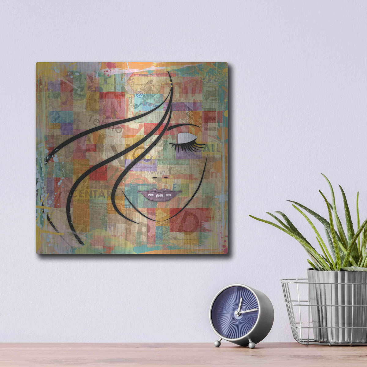 Luxe Metal Art 'Billboard 1' by Karen Smith, Metal Wall Art,12x12