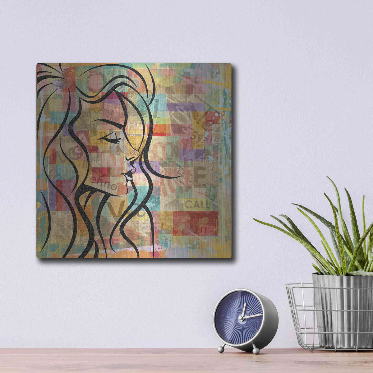 Luxe Metal Art 'Billboard 2' by Karen Smith, Metal Wall Art,12x12
