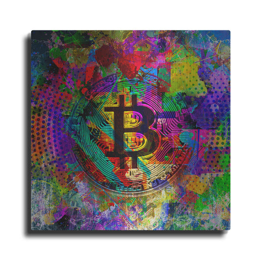 Luxe Metal Art 'Bitcoin Color' Metal Wall Art