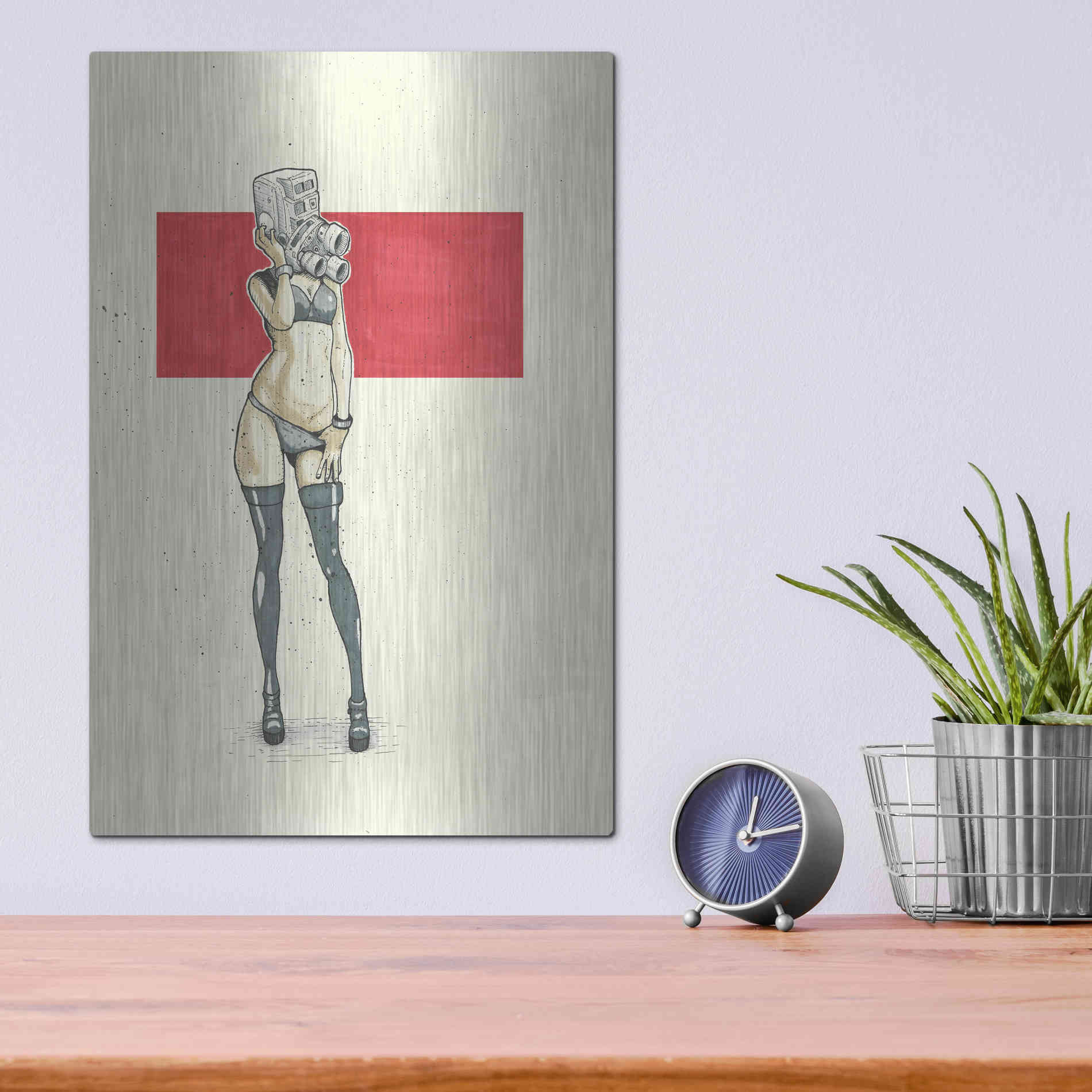 Luxe Metal Art '8MM' by Craig Snodgrass, Metal Wall Art,12x16