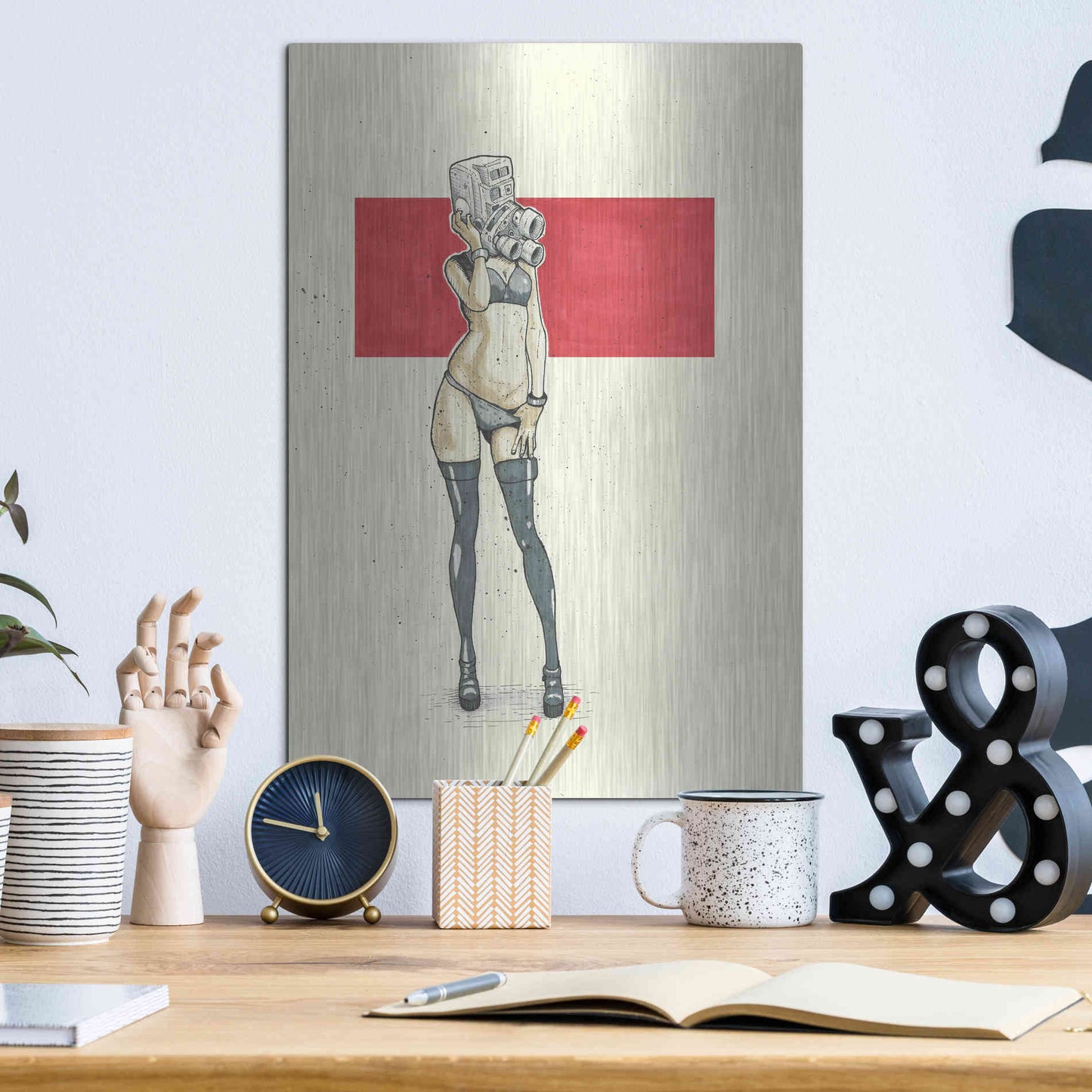 Luxe Metal Art '8MM' by Craig Snodgrass, Metal Wall Art,12x16