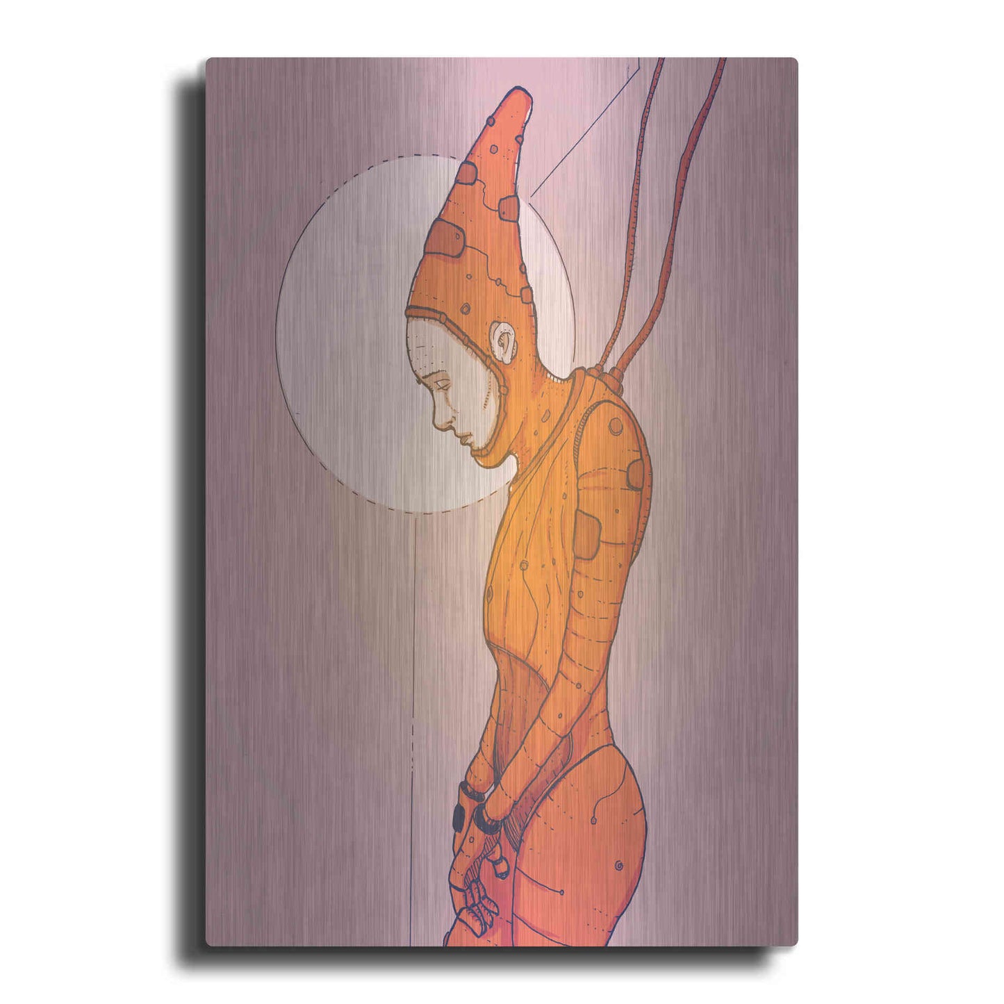 Luxe Metal Art 'Alpha Omega Orange' by Craig Snodgrass, Metal Wall Art